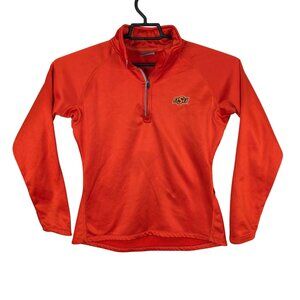 Womens Oklahoma State University OSU Orange 1/4 Zip Pullover Sweatshirt Size M